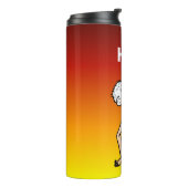 Der durstige Mann Thermobecher Thermosbecher (Nach links gedreht)