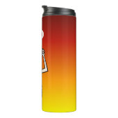 Der durstige Mann Thermobecher Thermosbecher (Nach rechts gedreht)