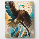 Der Eagle Dreamcatcher | Tabletop Plaque Fotoplatte (Vorderseite)