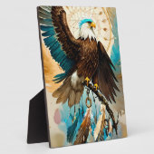 Der Eagle Dreamcatcher | Tabletop Plaque Fotoplatte (Seite)