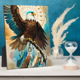Der Eagle Dreamcatcher   Tabletop Plaque Fotoplatte