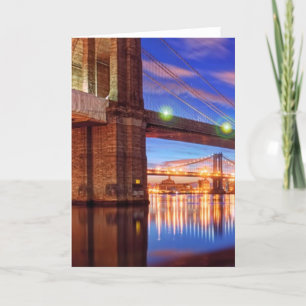 Der East River, Brooklyn-Brücke, Manhattan Karte