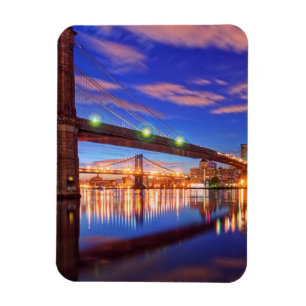 Der East River, Brooklyn-Brücke, Manhattan Magnet