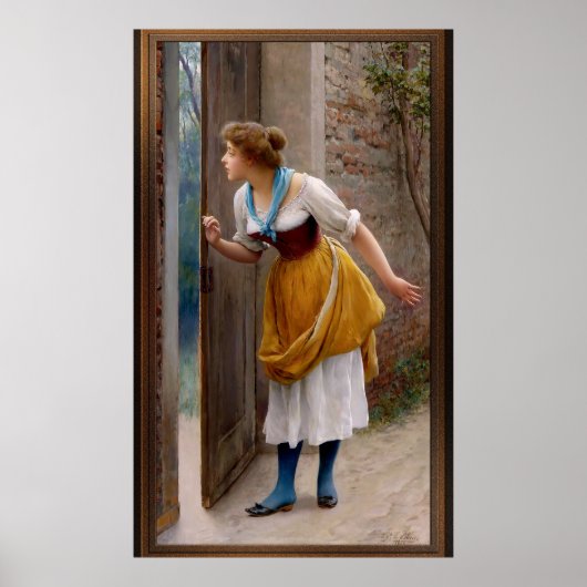 Der Eavesdropper von Eugen von Blaas Poster (Vorne)