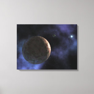 Der eben entdeckte Planet ähnliche Gegenstand Leinwanddruck