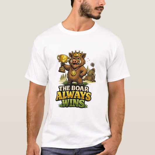 Der Eber gewinnt immer T-Shirt (Vorderseite)