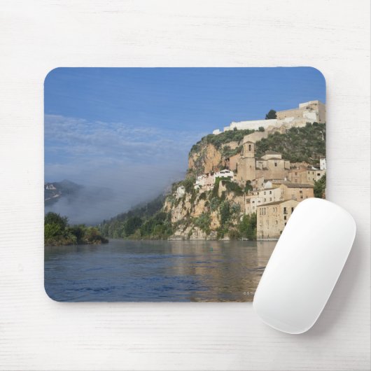 Der Ebro (Ria Ebre); Templar Schloss; früh Mousepad (Mit Mouse)