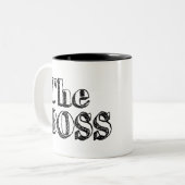 Der echte Boss Zweifarbige Tasse (Vorderseite Links)