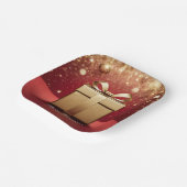 Der echte Geschenk-Gold-Weihnachts-Papierteller Pappteller (Gewinkelt)