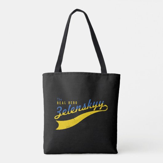 DER ECHTE HERO ZELENSKY UKRAINE BLAUE YELLOW TASCHE (Rückseite)