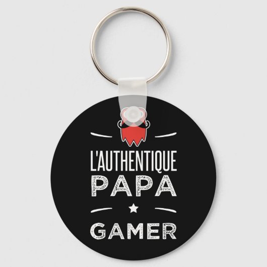 Der echte Papa Gamer Schlüsselanhänger (Vorderseite)