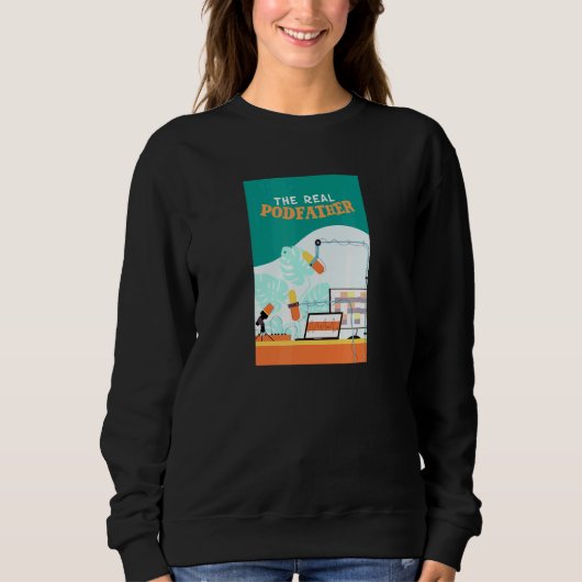 Der echte Podvater - Podcaster-Radio-Host-Podcast Sweatshirt (Vorderseite)