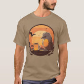 Der echte Vogel braucht eine Menge Kaffee-Familie T-Shirt (Vorderseite)