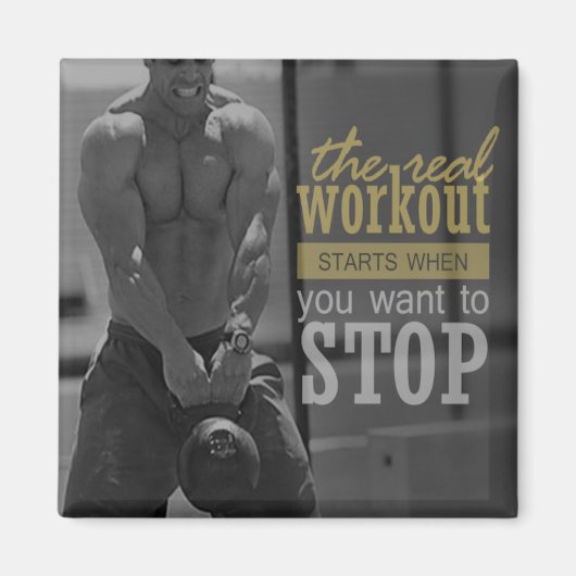 Der echte Workout-Ermutigungsmagnet Magnet (Vorne)