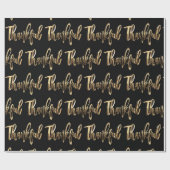 Der edle Schwarz-Gold-Erntedank Geschenkpapier (Flach)