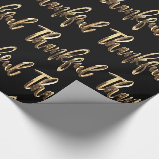 Der edle Schwarz-Gold-Erntedank Geschenkpapier (Ecke)