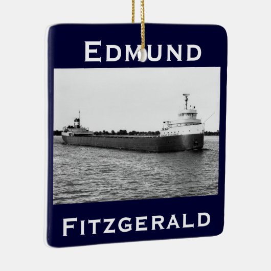 Der Edmund Fitzgerald am St. Clair River Keramikornament (Rechts)
