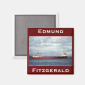 Der Edmund Fitzgerald am St. Clair River Magnet (Vorderseite/Rückseite)