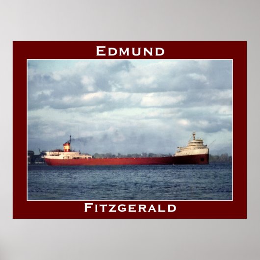 Der Edmund Fitzgerald am St. Clair River Poster (Vorne)