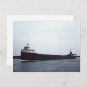 Der Edmund Fitzgerald am St. Clair River Postkarte (Vorne/Hinten)