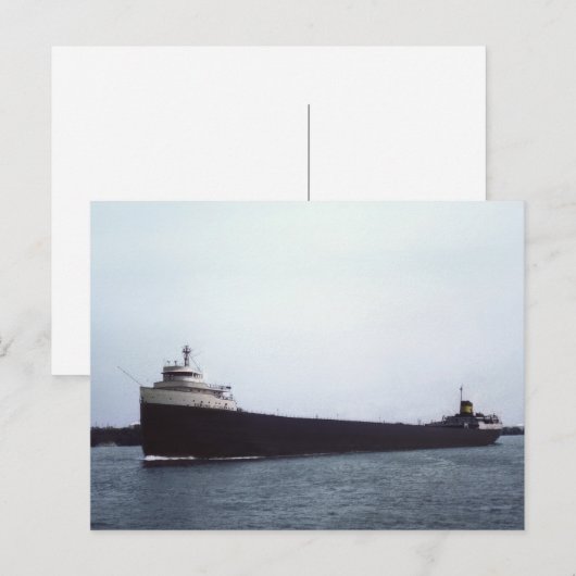 Der Edmund Fitzgerald am St. Clair River Postkarte (Vorne/Hinten)