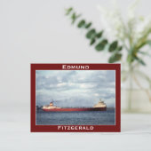 Der Edmund Fitzgerald am St. Clair River Postkarte (Stehend Vorderseite)