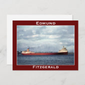 Der Edmund Fitzgerald am St. Clair River Postkarte (Vorne/Hinten)