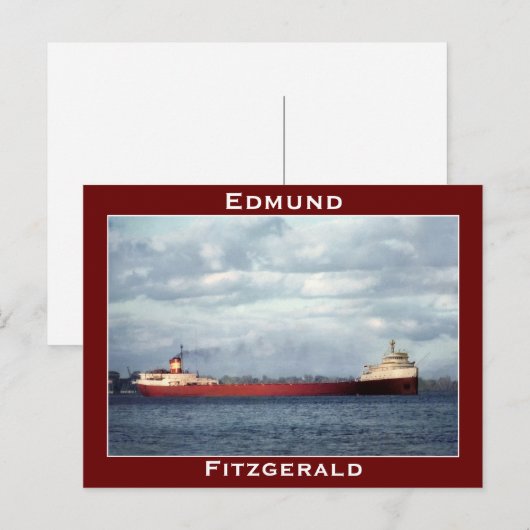 Der Edmund Fitzgerald am St. Clair River Postkarte (Vorne/Hinten)