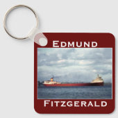 Der Edmund Fitzgerald am St. Clair River Schlüsselanhänger (Vorderseite)