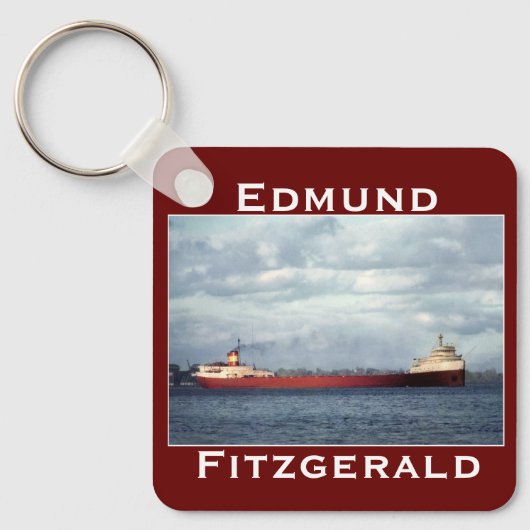 Der Edmund Fitzgerald am St. Clair River Schlüsselanhänger (Vorderseite)