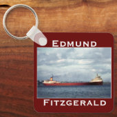 Der Edmund Fitzgerald am St. Clair River Schlüsselanhänger (Vorderseite)