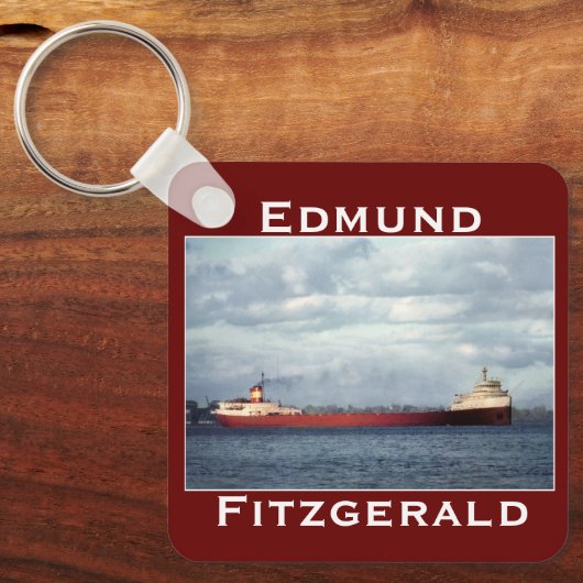 Der Edmund Fitzgerald am St. Clair River Schlüsselanhänger (Vorderseite)