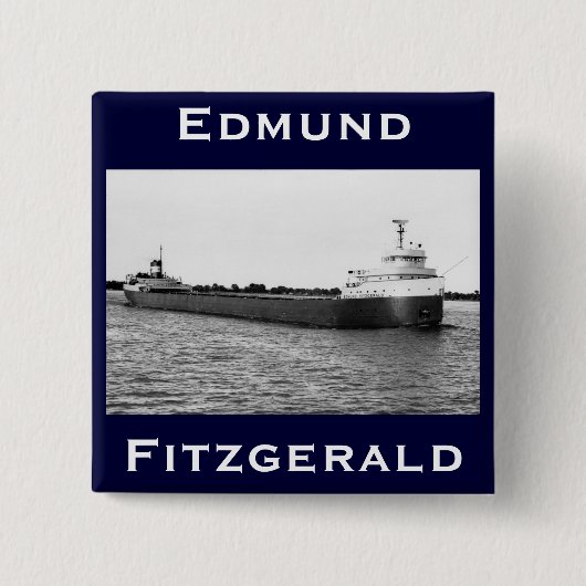 Der Edmund Fitzgerald auf dem Fluss St. Clair Button (Vorderseite)