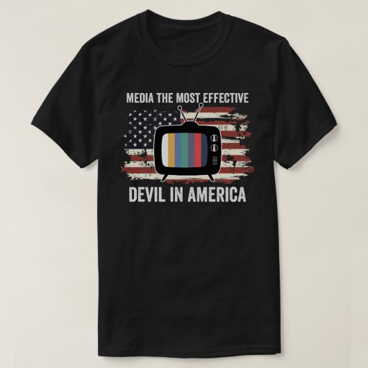 Der effektivste Teufel in Amerika T-Shirt (Design vorne)