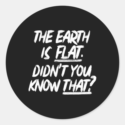 Der Eh ist flach und du kennst nicht Yoongi flach  Runder Aufkleber (Vorderseite)