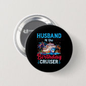 Der Ehemann Geburtstag Cruiser Kreuzfahrt Geburtst Button (Vorne & Hinten)