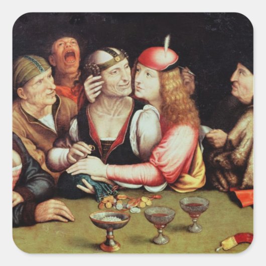 Der Ehevertrag 2 Quadratischer Aufkleber (Vorderseite)