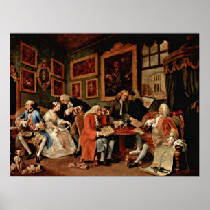 Der Ehevertrag durch William Hogarth Poster