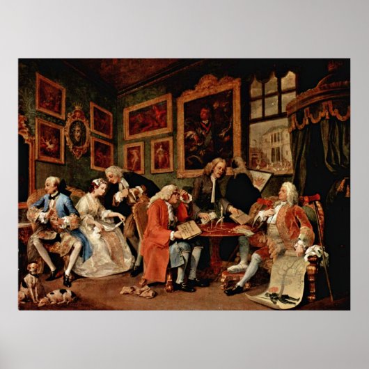 Der Ehevertrag von William Hogarth Poster (Vorne)