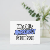 Der ehrfürchtigste Grandson der Welt Postkarte (Stehend Vorderseite)