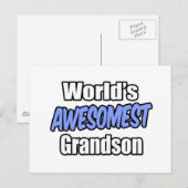 Der ehrfürchtigste Grandson der Welt Postkarte (Vorne/Hinten)