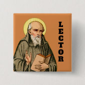 Der Ehrwürdige Beda predigend (P 008) Button (Vorderseite)