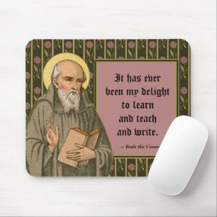 Der ehrwürdige Beda predigend (P 008; Zitat) Mousepad