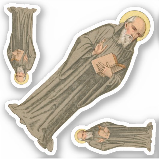 Der Ehrwürdige "Bede Preaching" (P 008) 3UP Aufkleber (Vorderseite)
