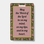 Der Ehrwürdige Bienenprediger (P 008; Gebet) Ausweis (Rückseite)