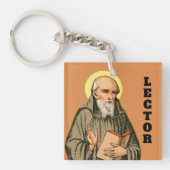 Der Ehrwürdige Bienenprediger (P 008; Gebet) Schlüsselanhänger (Vorderseite)