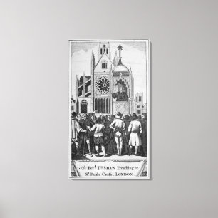Der ehrwürdige Dr. Shaw Preaching Leinwanddruck