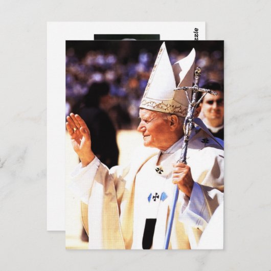 Der ehrwürdige Papst Johannes Paul II. Postkarte (Vorne/Hinten)