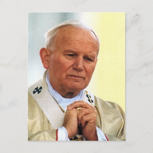 Der ehrwürdige Papst Johannes Paul II. Postkarte (Vorderseite)