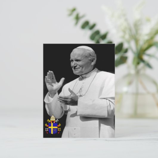 Der ehrwürdige Papst Johannes Paul II. Postkarte (Stehend Vorderseite)